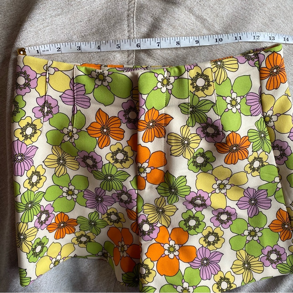 ZARA Flower Power High Waisted Shorts - Picture 7 of 12